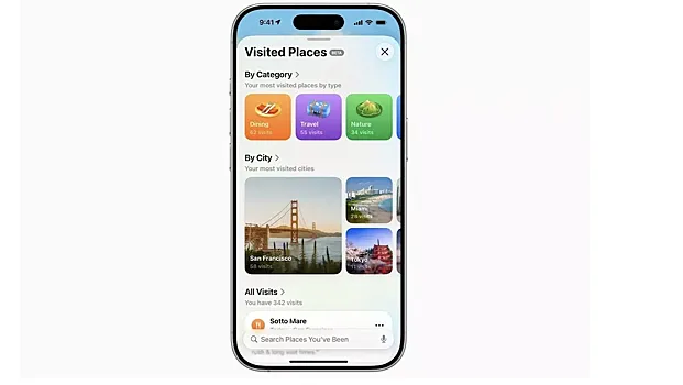 В Apple Картах после обновления до iOS 26 появится функция «Посещённые места»
